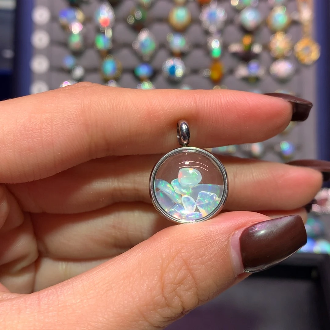 合金欧泊吊坠款式不带链条慈*