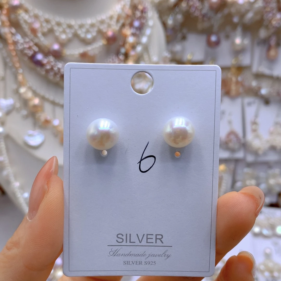 合金耳环淡水珍珠