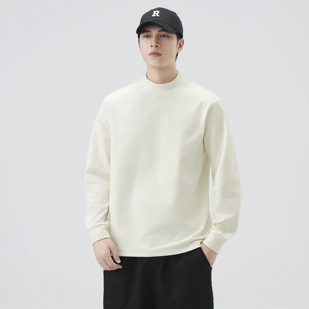 半高领男生打底衫2025秋冬潮流时尚德绒上衣弹力保暖不起球内搭