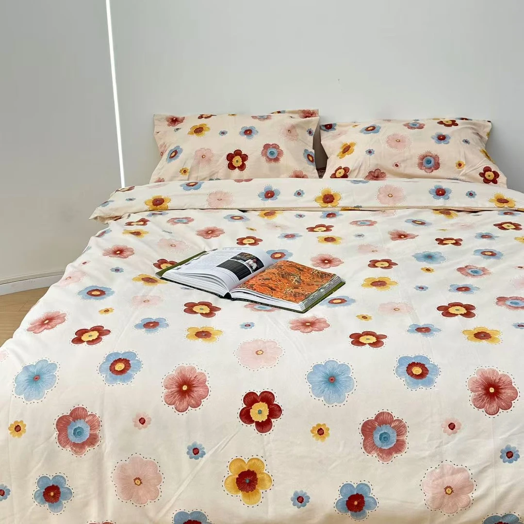 母婴A类双层纱被套 套件 软和透气 (花晓)