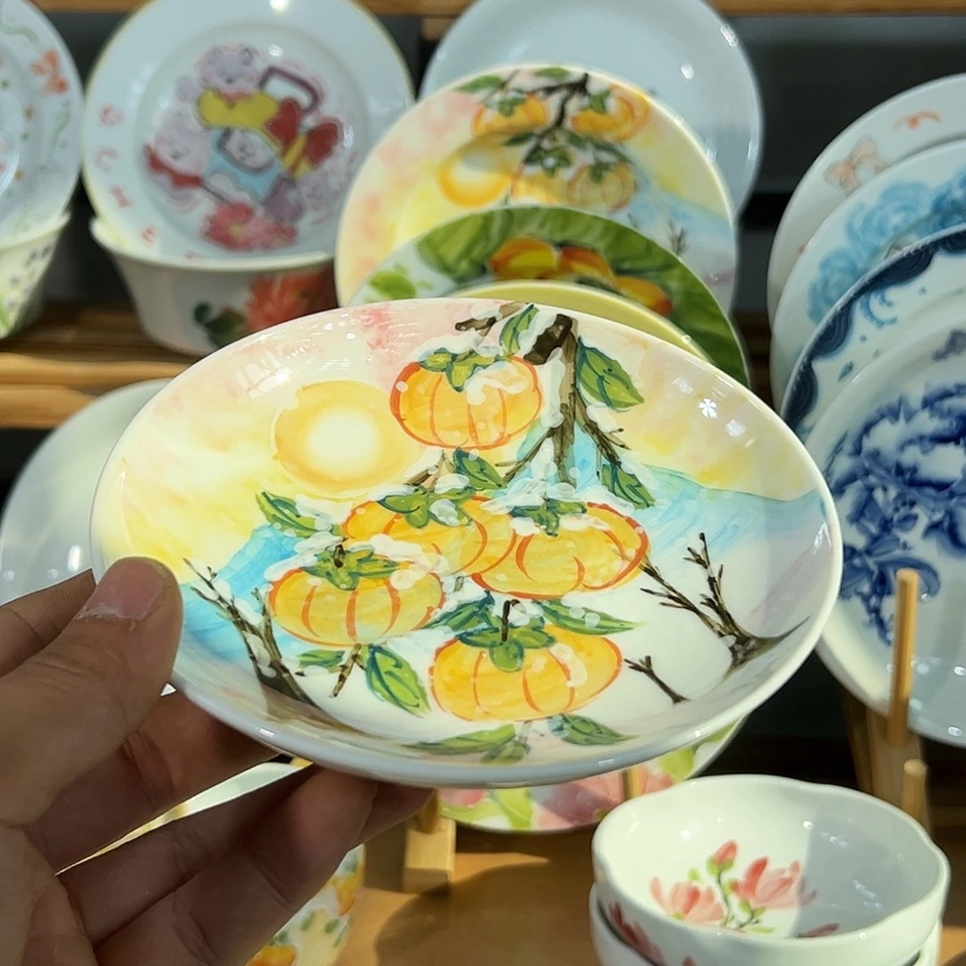 陶瓷景德镇高温釉下陶瓷6寸碟