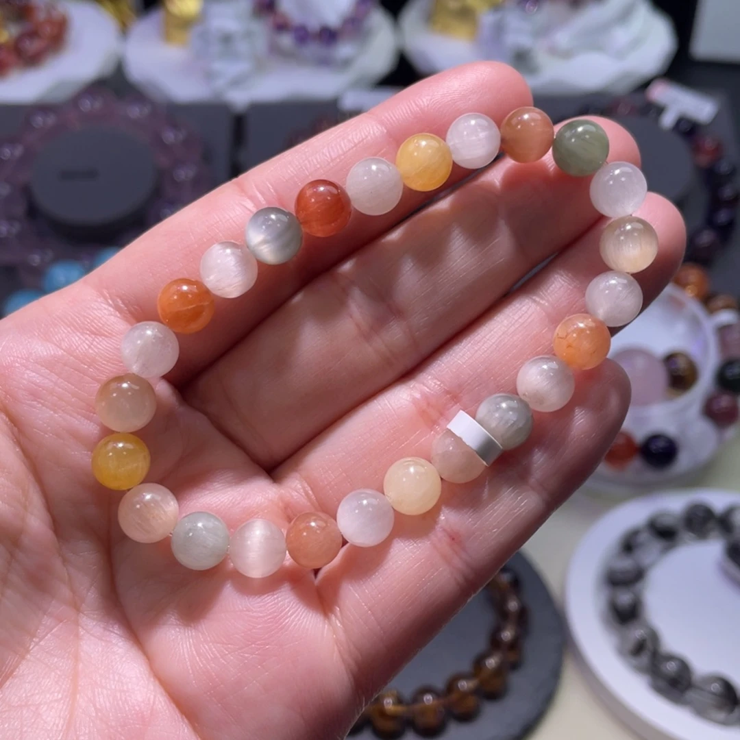 手链未镶嵌水晶彩兔毛手链