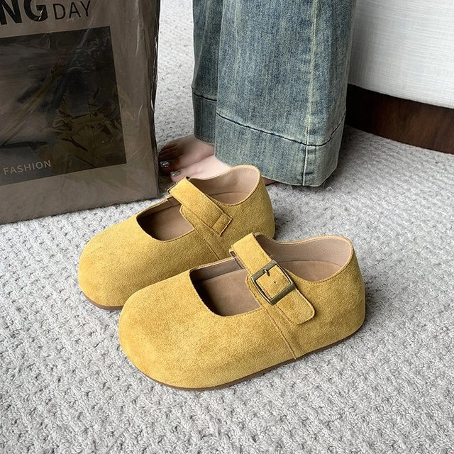 松糕厚底勃肯鞋丑萌玛丽珍单鞋女2025时尚防滑复古百搭平底休闲鞋