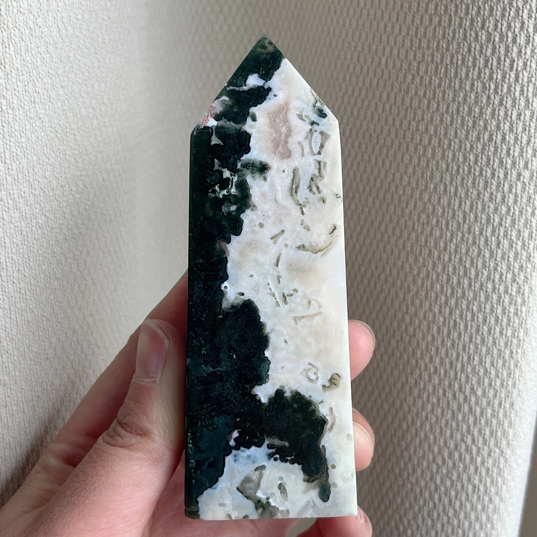 粉水草玛瑙樱花柱子摆件1号109*39*24mm