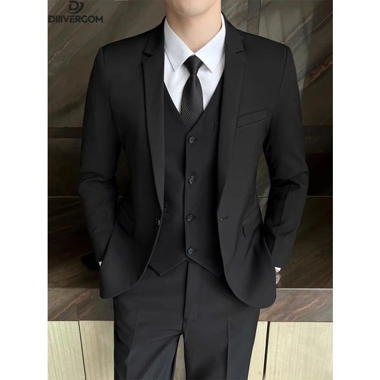 休闲西服套装男士修身商务职业正装韩版伴郎礼服新郎主持西装外套