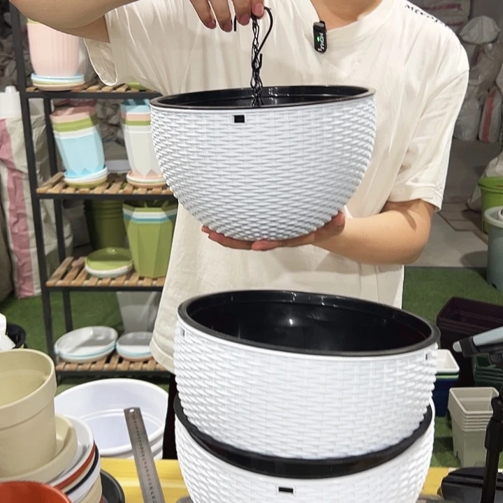 吊篮口26高16白色带链3只