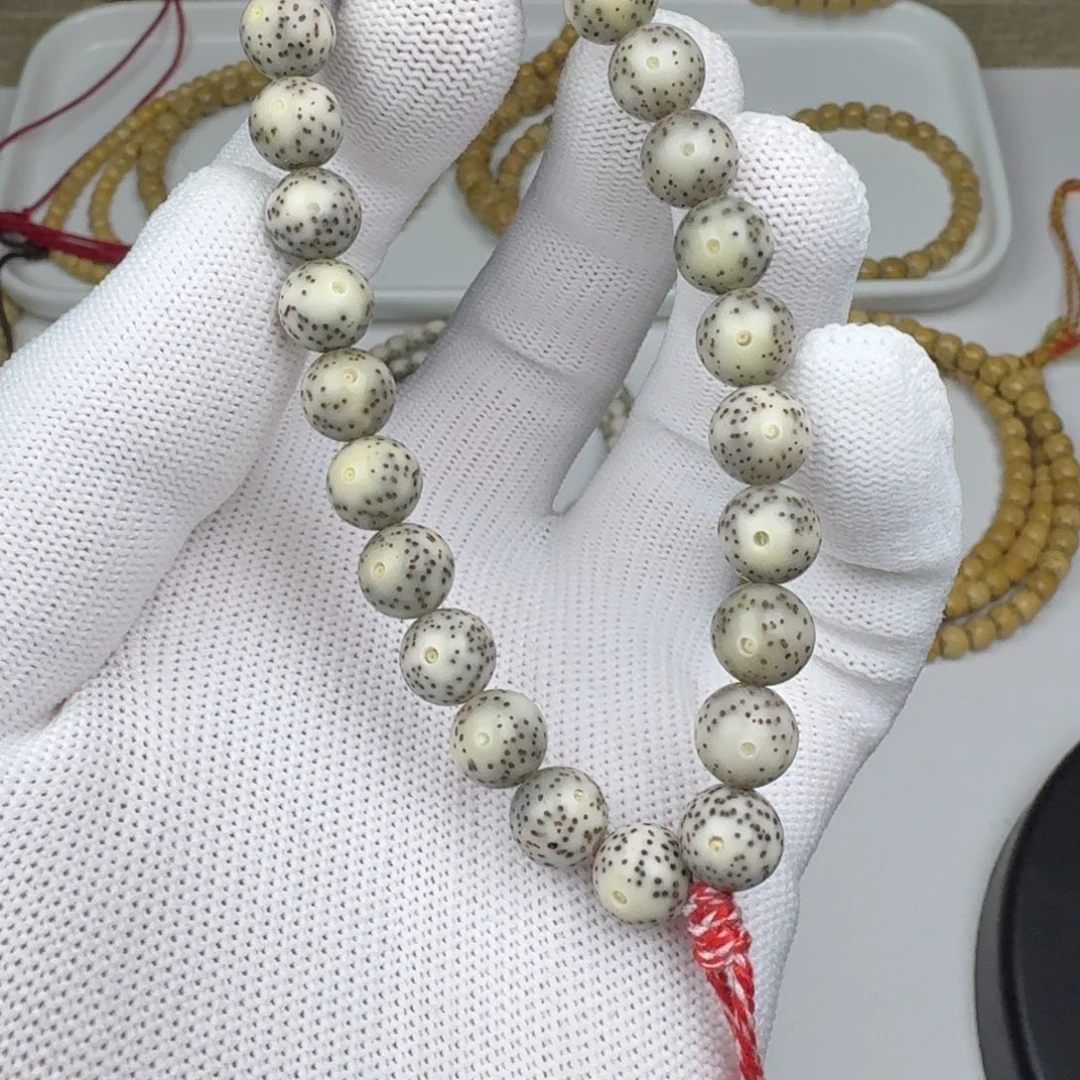 手串星月菩提石玉料圆珠9