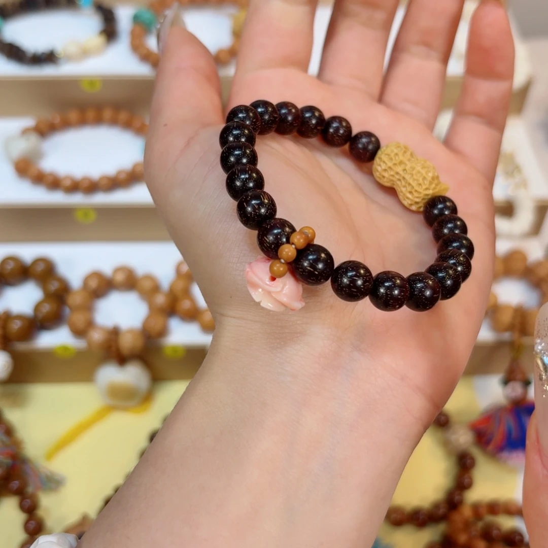 星月菩提手串小叶，紫檀