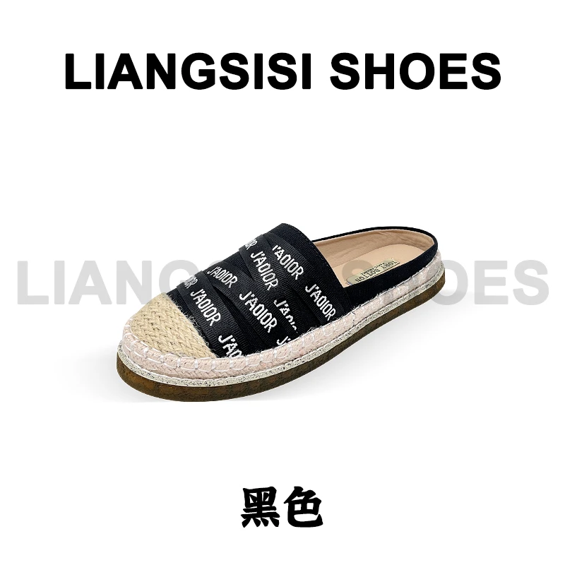 P梁思思SHOES【字母渔夫鞋】2025新款小香风百搭休闲包头拖-289-23