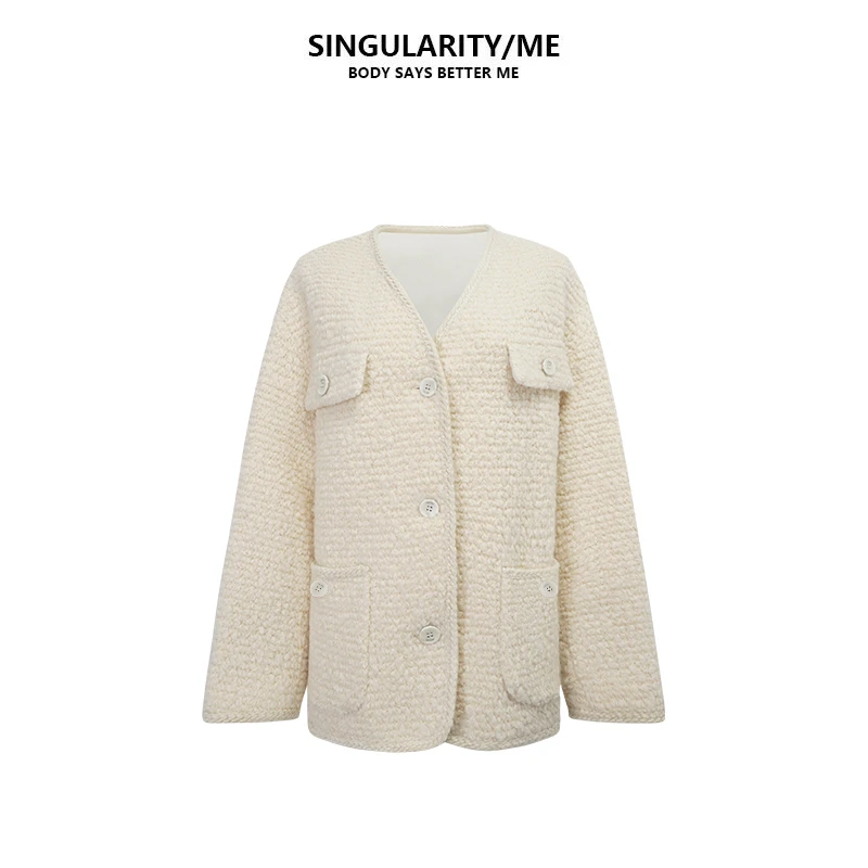 Singularity Me 9A 83500 羊毛小香保暖厚实宽松90白鸭绒羽绒外套