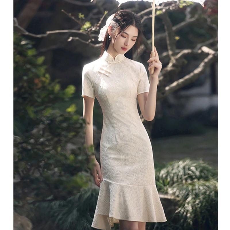 新款改良版连衣裙年轻款少女2025年日常可穿时尚中国风复古旗袍女
