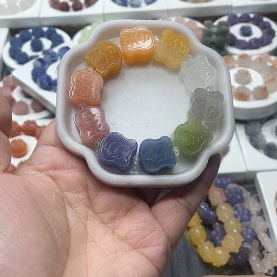 石英质玉（非洲翠）合金手串