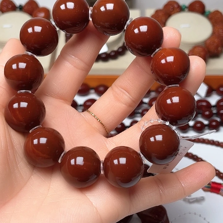 橄榄核手串平**李玉化光珠