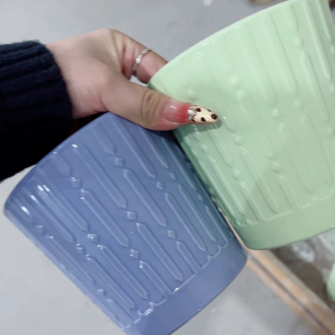 有孔，陶瓷花盆满10米包邮发货