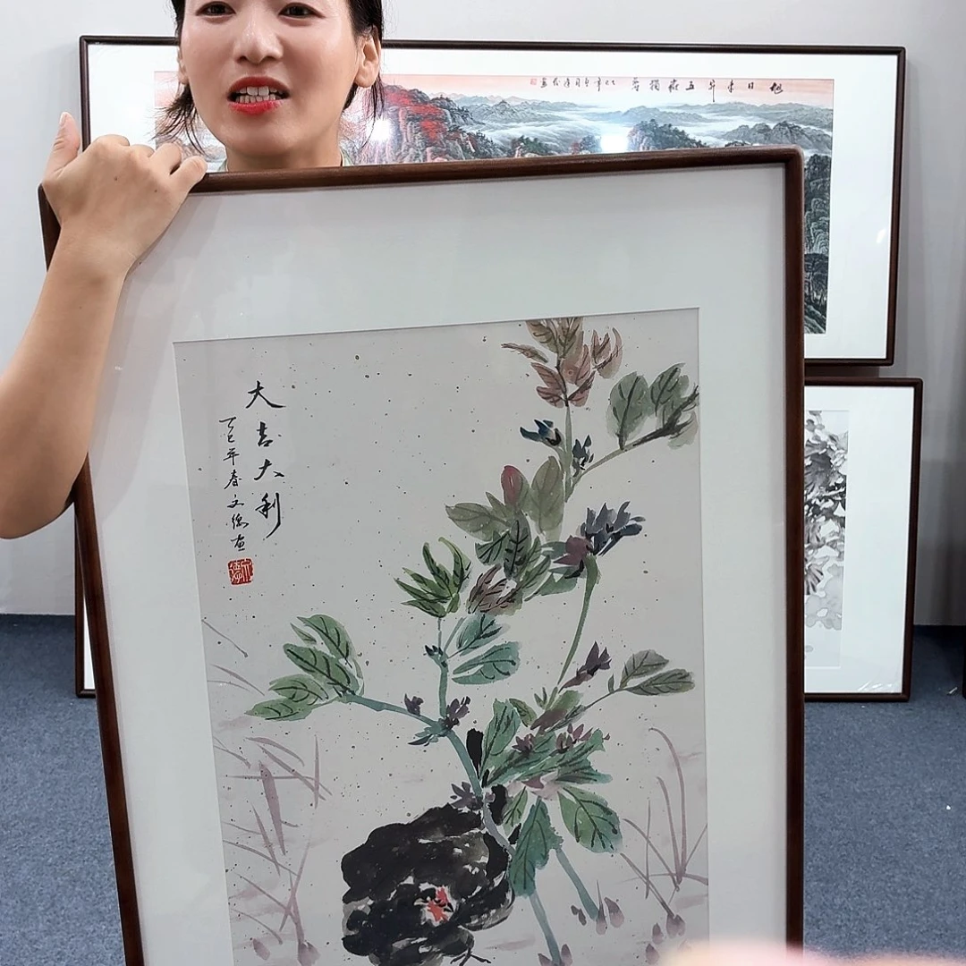 国画手绘作品90×60尺寸