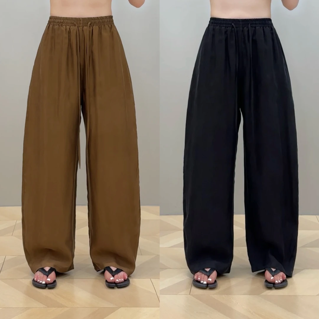 【L.P.L meng】“冰美式”-2025夏季复古老钱风设计款冰凉百搭休闲裤