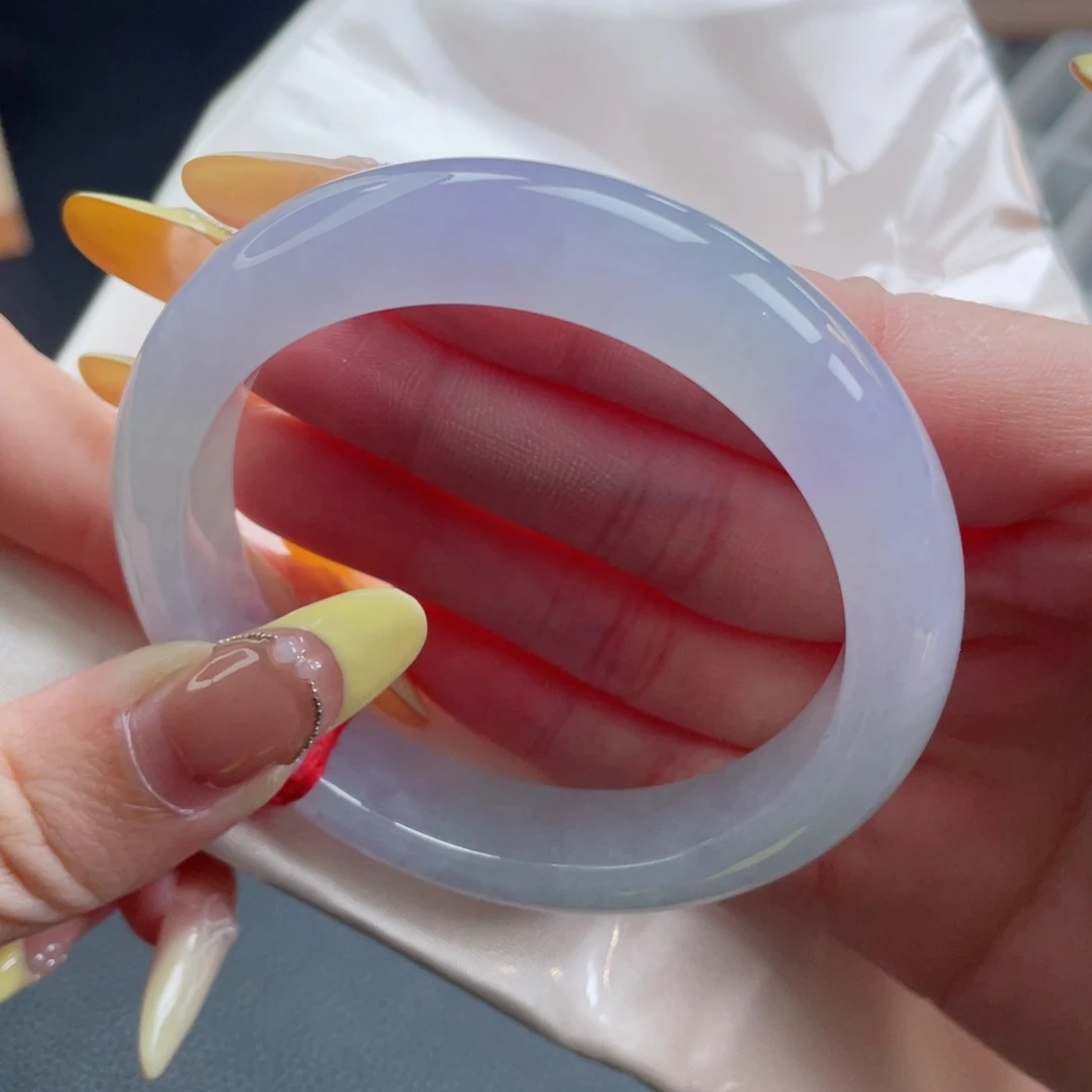 未镶嵌手镯翡翠55.2芋泥奶芙 温柔似星河落入梦境 23号