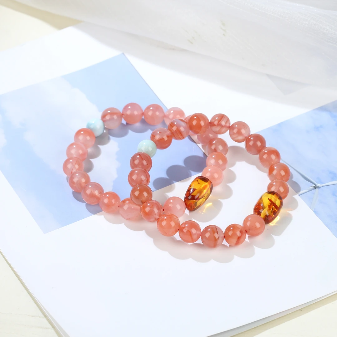 HW【麦子家族夏日特惠】天然南红玛瑙红手串多样性发一 D1358