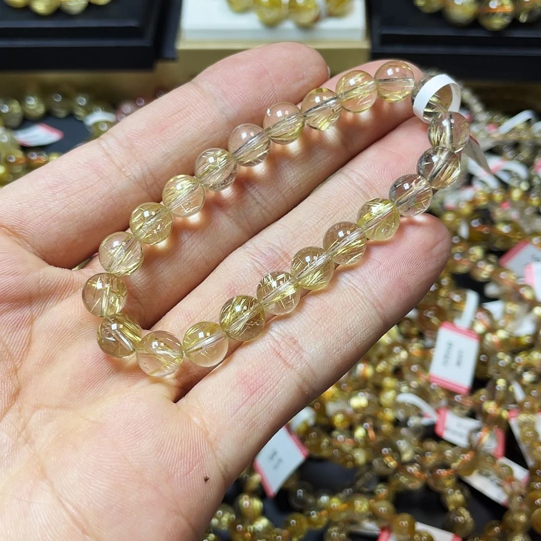 水晶手串未镶嵌金发晶8