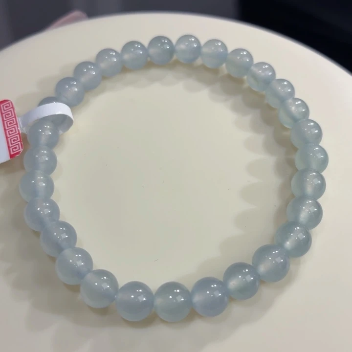 未镶嵌手链翡翠冰胶蓝底卡6.3