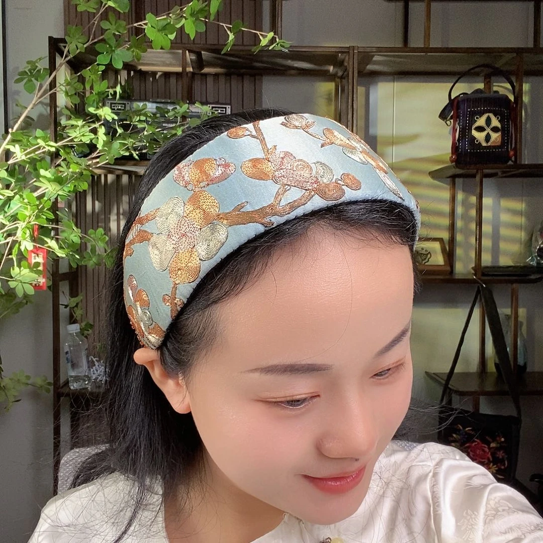 织绣老绣手工刺绣发箍