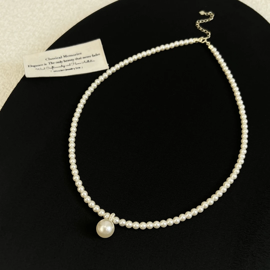 坠链均925银仿珍珠 【池南春水】项链762