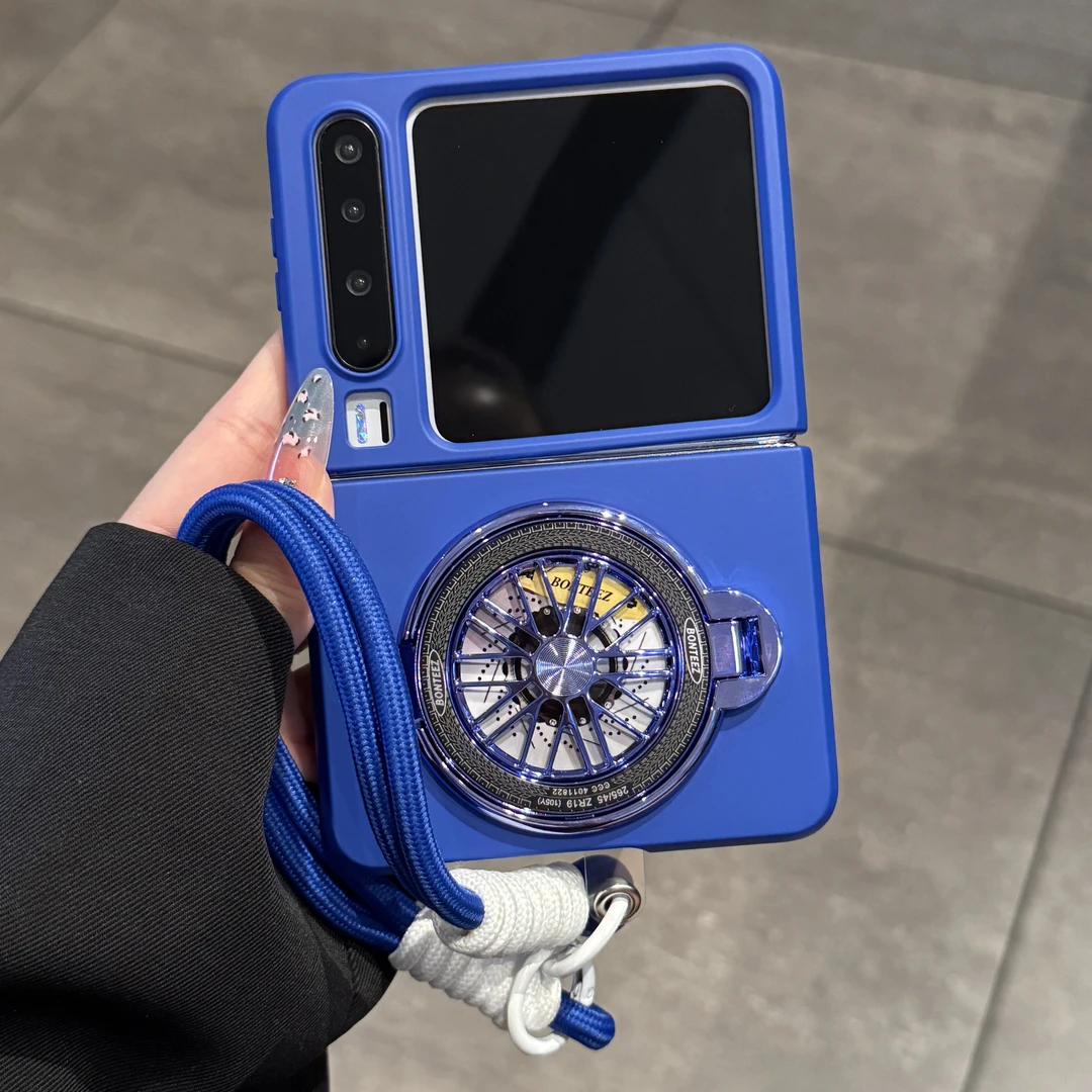 适用于华为purax手机壳新款克莱因蓝潮流保护壳陀螺支架手绳外壳