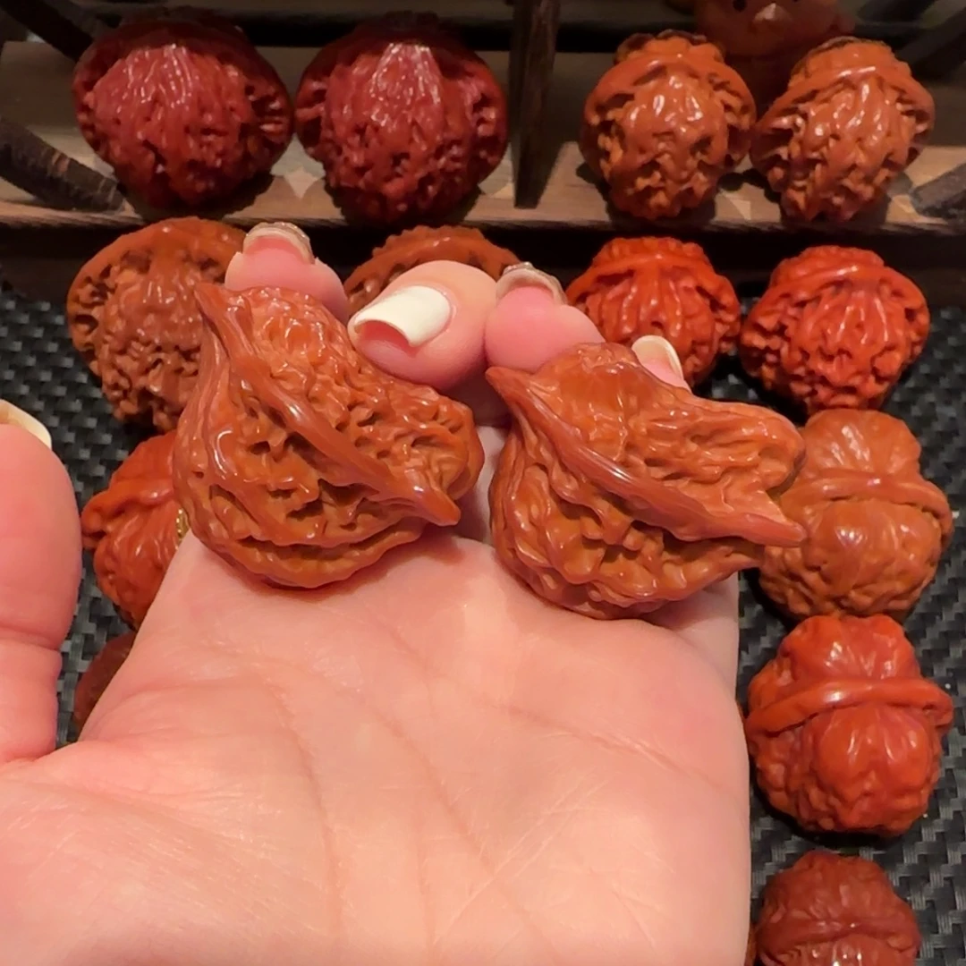 吊坠文玩核桃盘山小鸟34精品1666