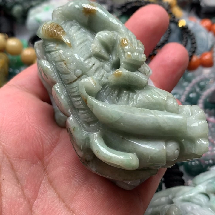 翡翠颈饰未镶嵌保真天然a货翡翠