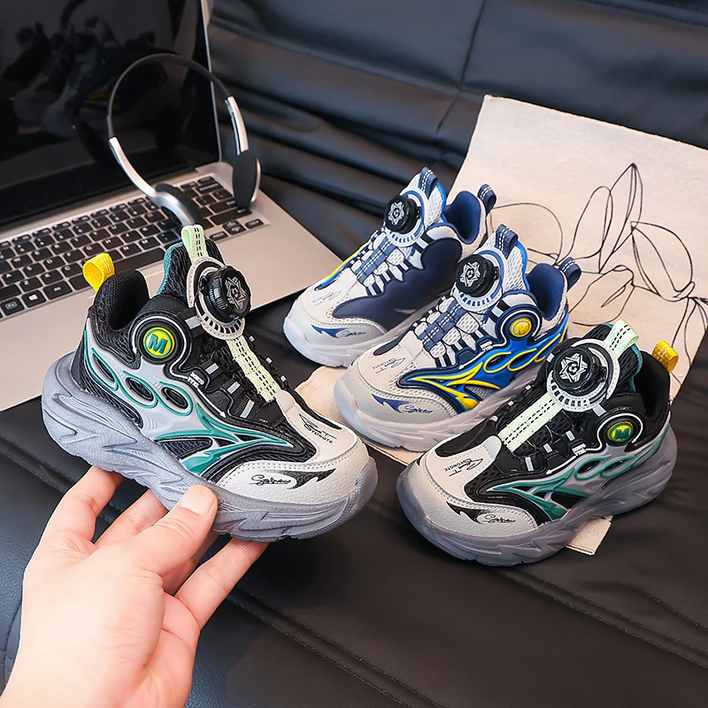 童鞋25新儿童运动鞋2025年春秋季新款透气男童篮球鞋中大童软底网