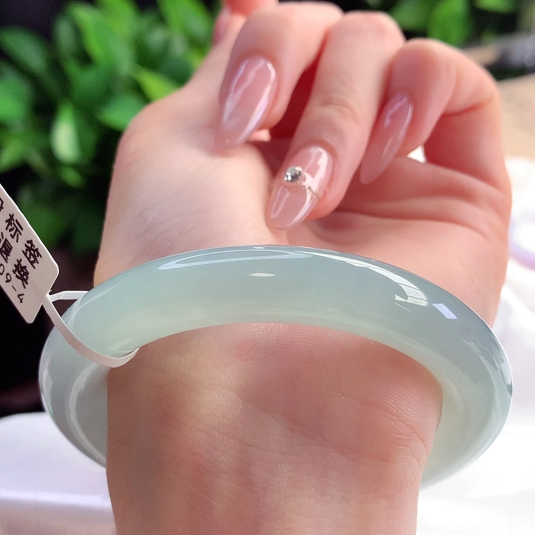 未镶嵌手镯翡翠天然A货翡翠55-56青提葡萄肉 胶荧棒3号