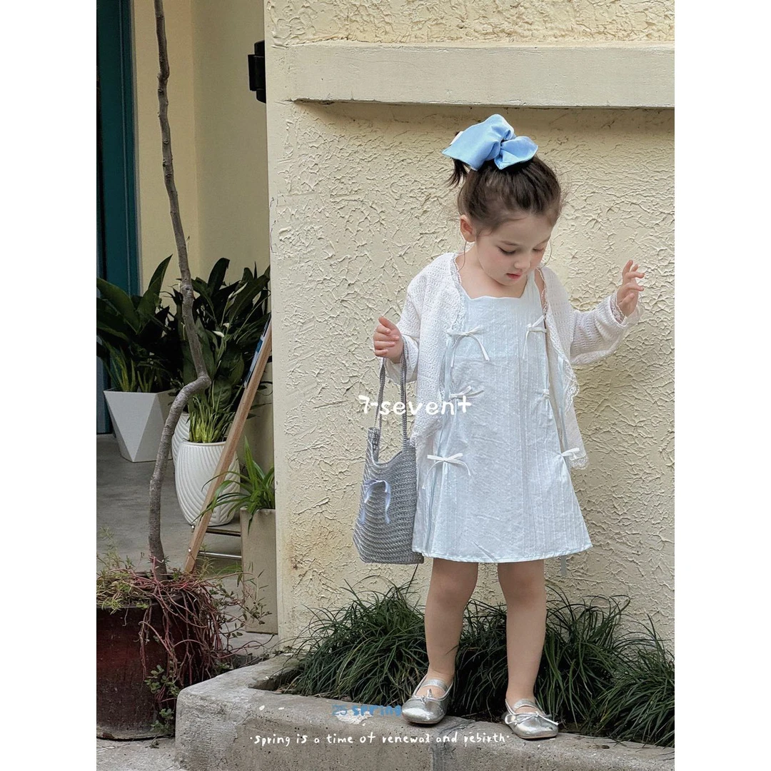 AA86~7Seven·25春~蝴蝶结连衣裙两件套8581