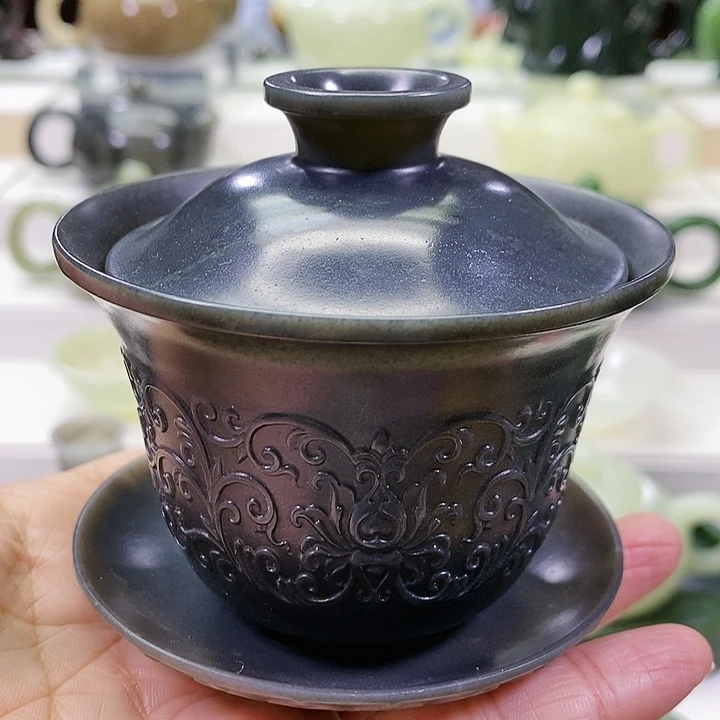 未镶嵌和田玉挂件盖碗