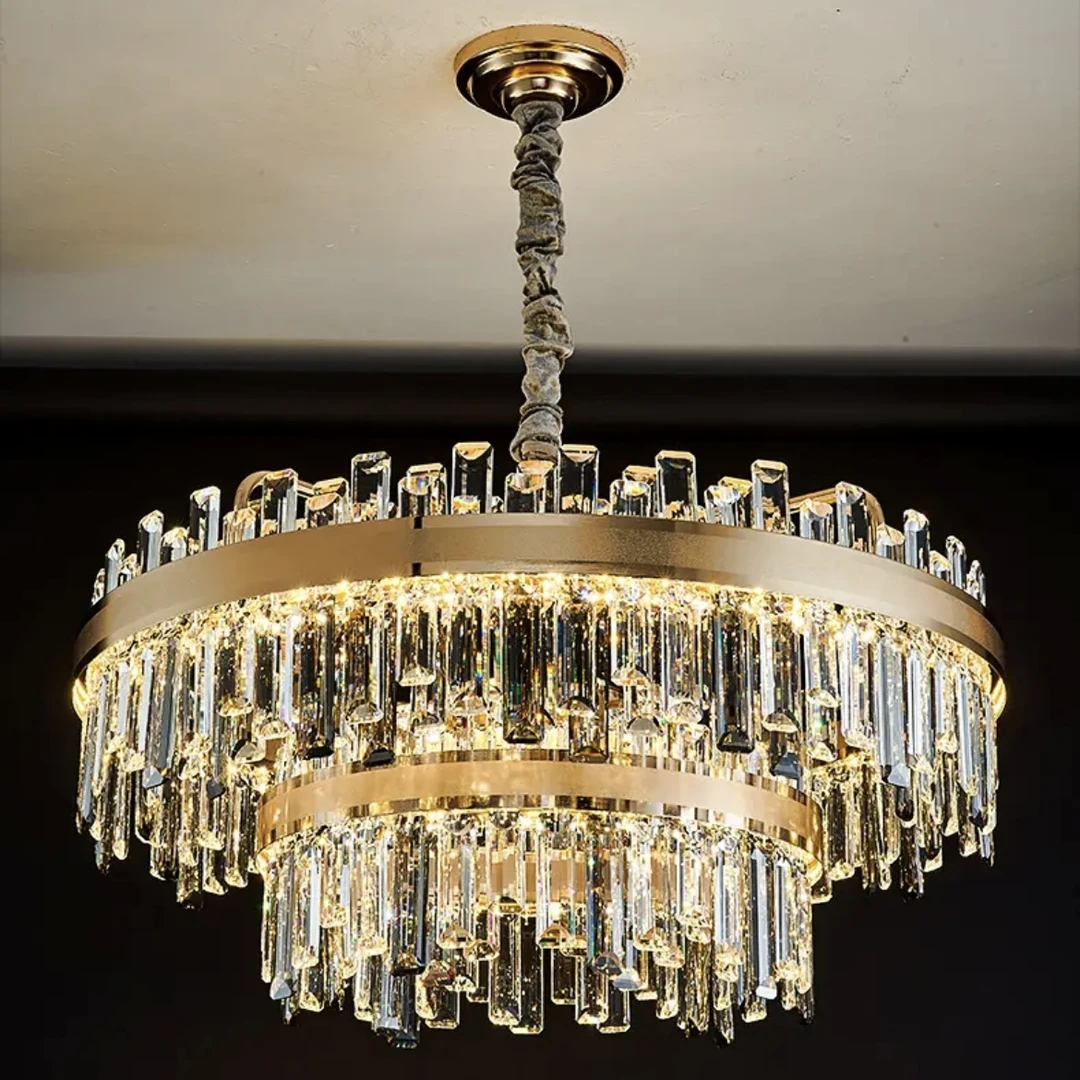 轻奢水晶吊灯简约吊灯高级艺术创意客厅餐厅卧室灯别墅大气款