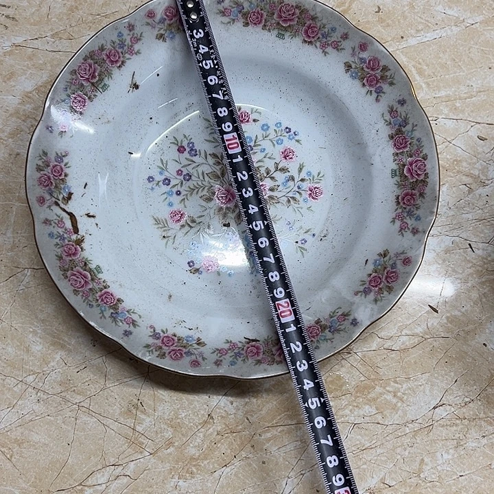 摆件陶23厘米花花深盘jdz