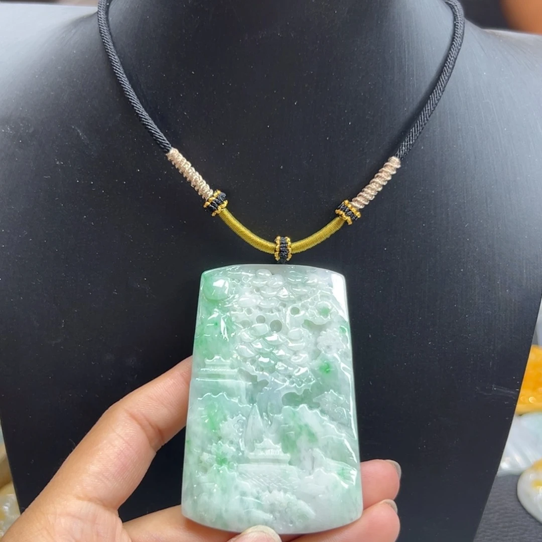 翡翠未镶嵌颈饰天然