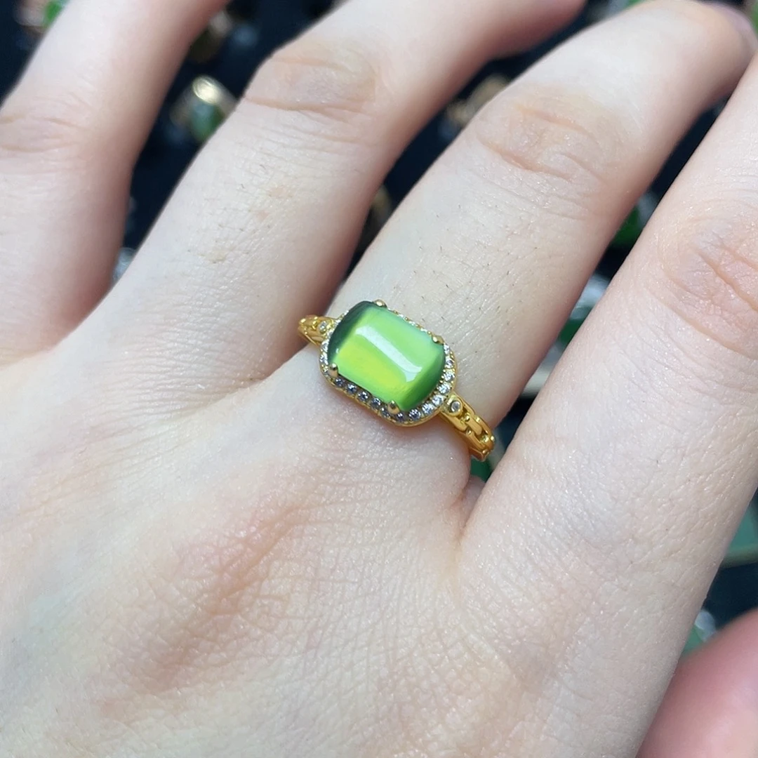 和田玉（碧玉）银S925镶嵌吊坠(不含链)