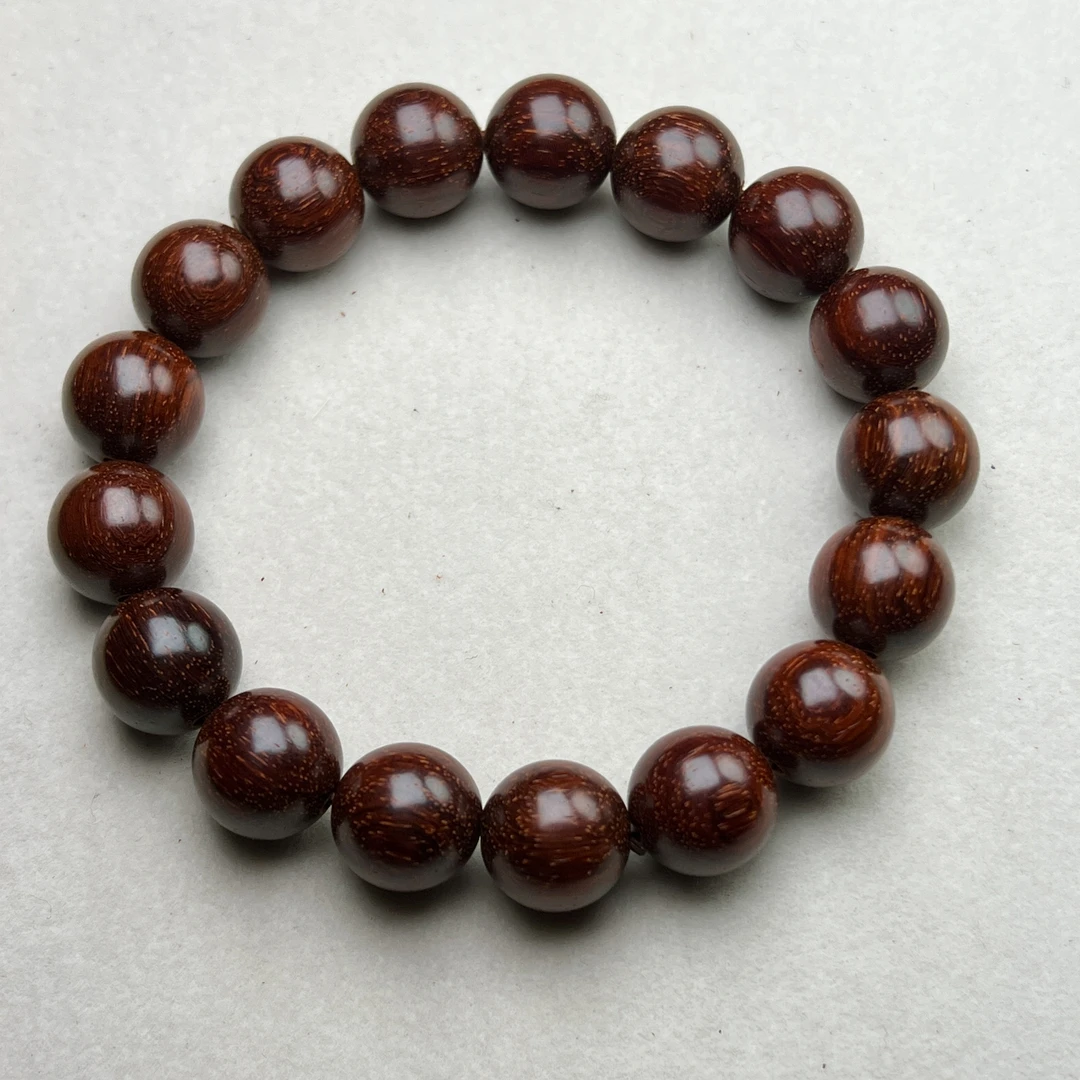 原汁原味印度小叶紫檀1.2*17颗高油密檀香紫檀手串（先质检后发货）