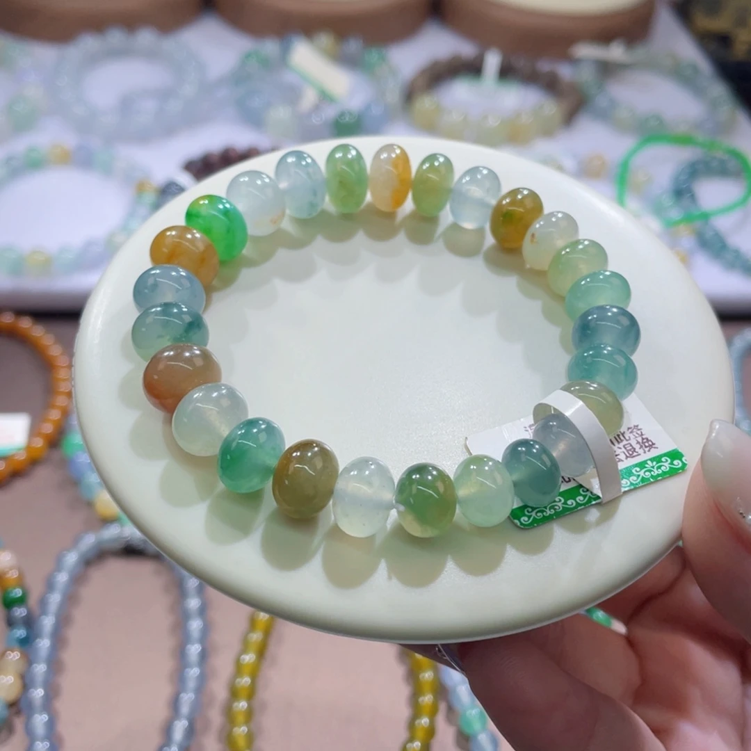 未镶嵌手链翡翠卡8-10