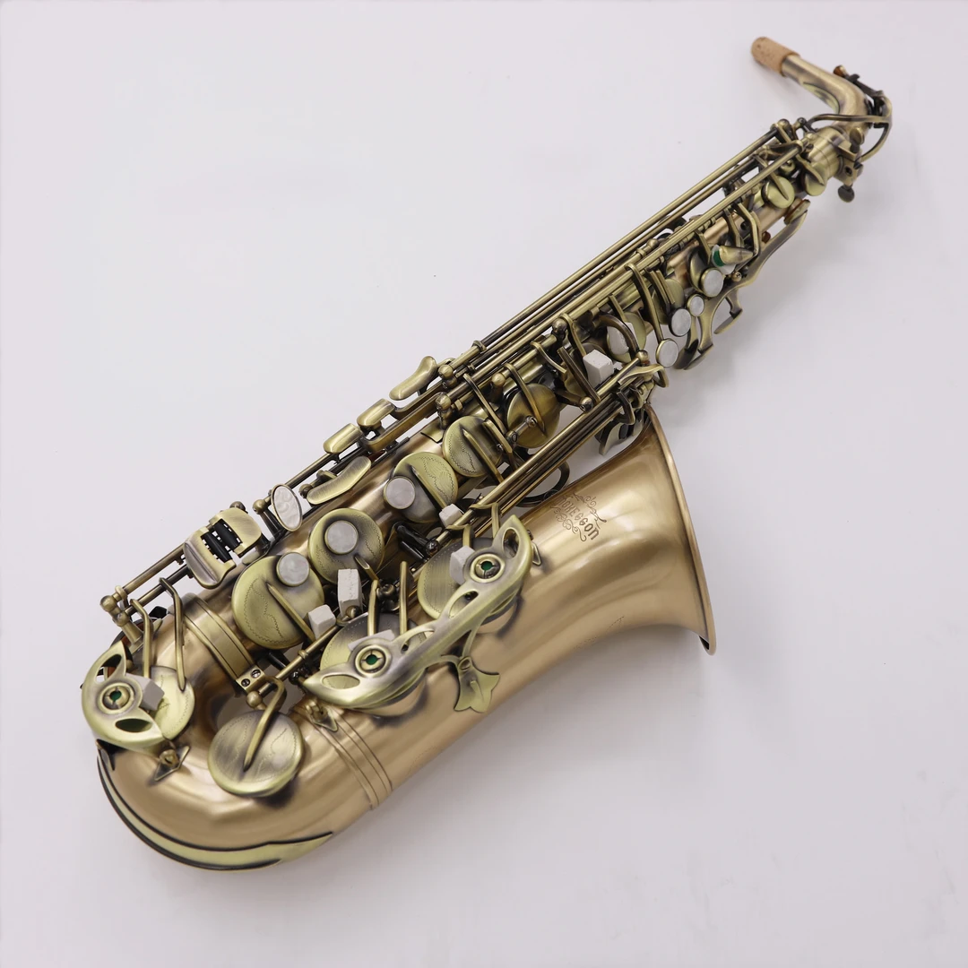 中音萨克斯降e调管乐器金铜材质仿古考级成人专业中老年人演奏级