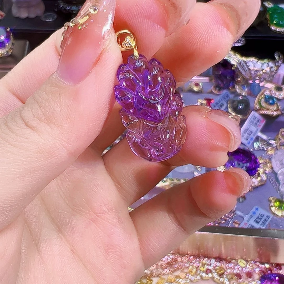 紫水晶18K金镶嵌紫晶