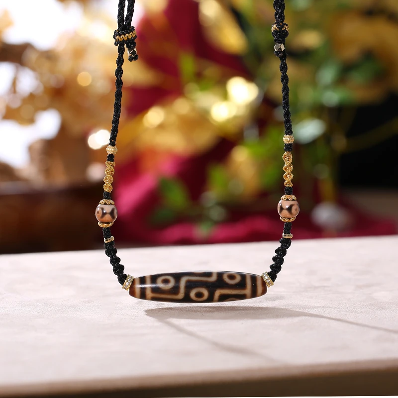 九眼天珠玛瑙项链吊坠（多样发 拉萨直发）DU0827106