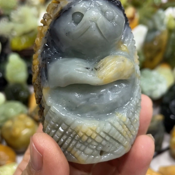 榴***返蛇纹石玉合金珠宝奇石