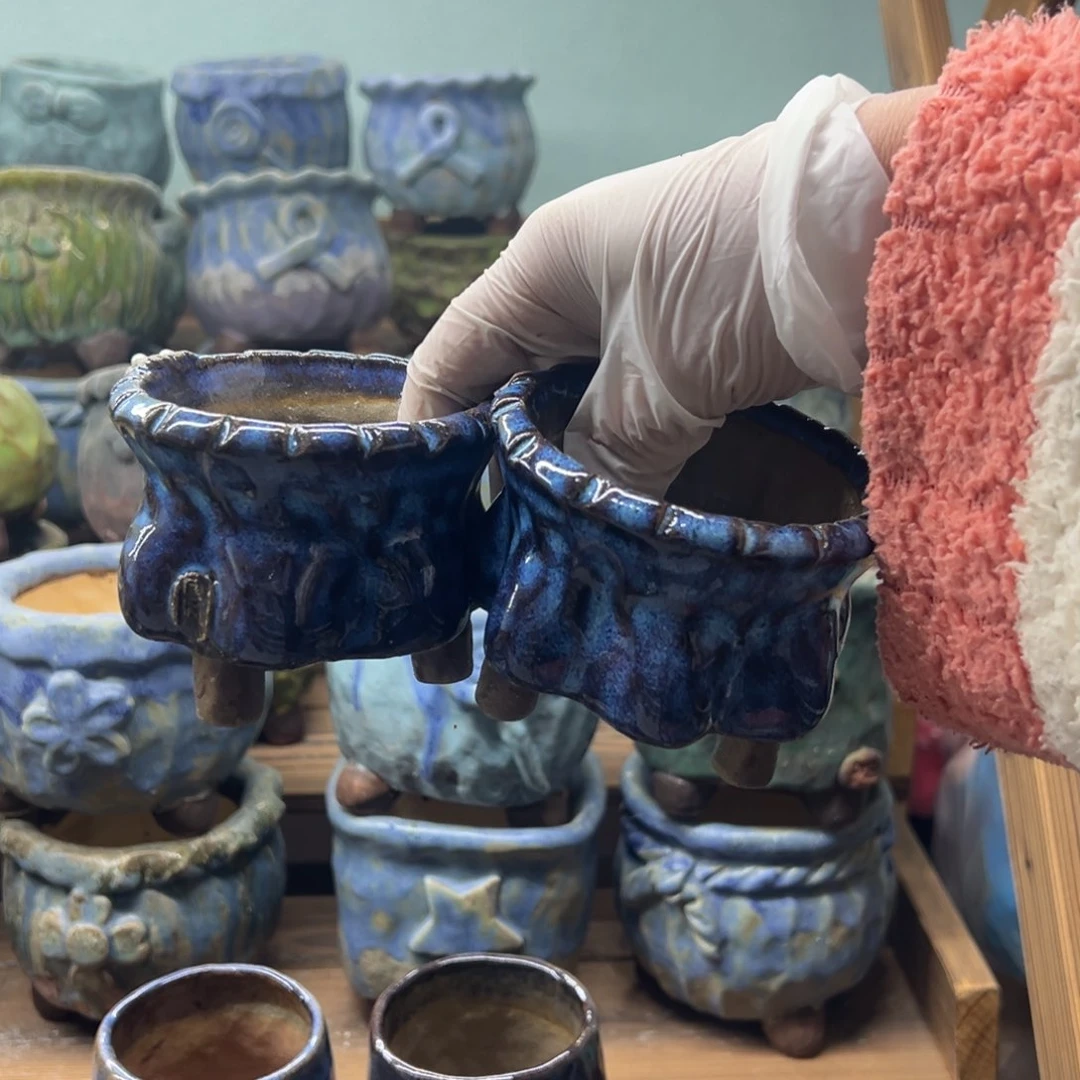 红陶静**洁唐朝多肉花盆