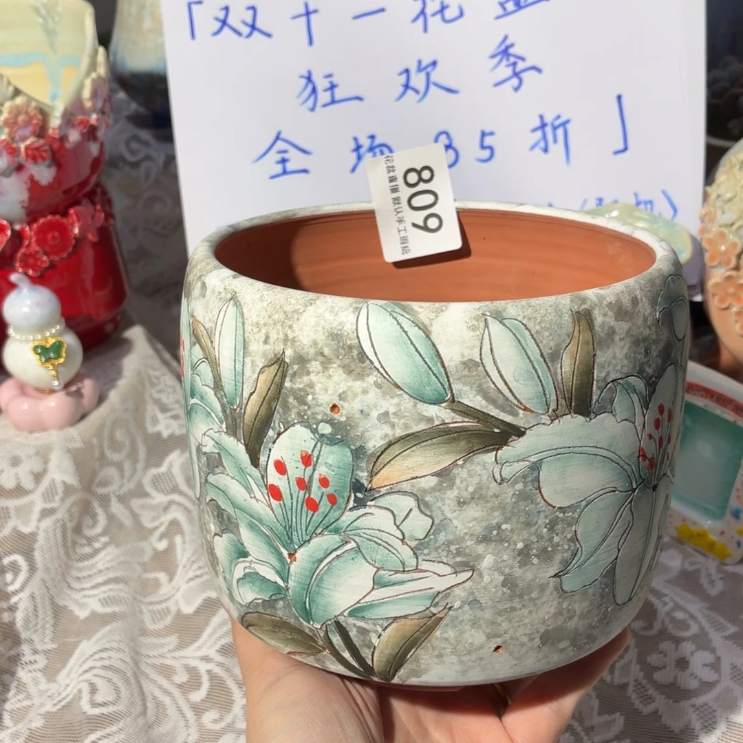 景德镇陶瓷花盆艺术