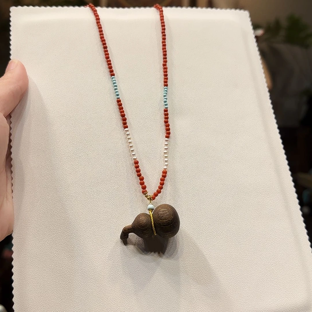 南红玛瑙未镶嵌项链3mm