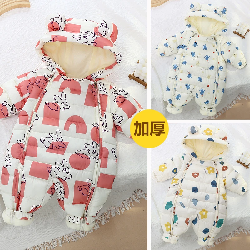 新生婴儿外出服冬款宝宝冬季衣服秋冬加厚保暖连体衣韩版洋气