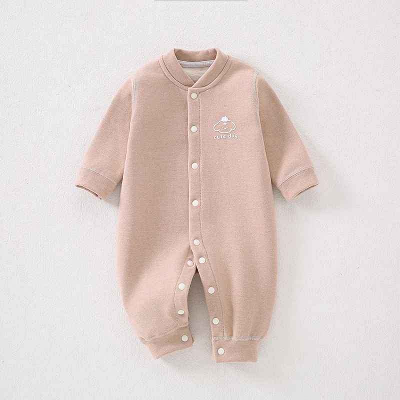 2025婴儿秋冬无骨连体衣宝宝哈衣家居服婴幼儿羊毛蚕丝爬服加绒