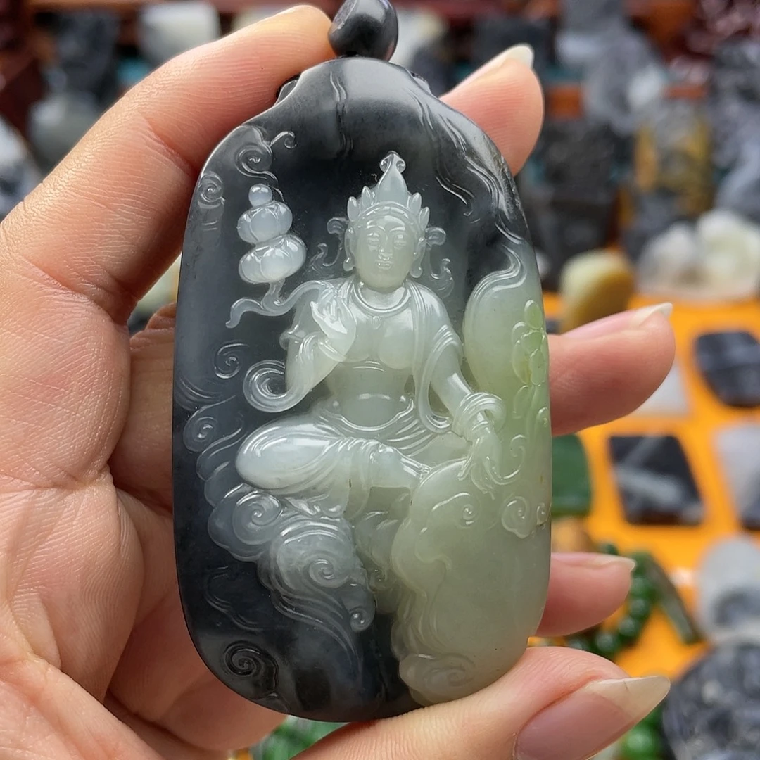 和田玉未镶嵌挂件