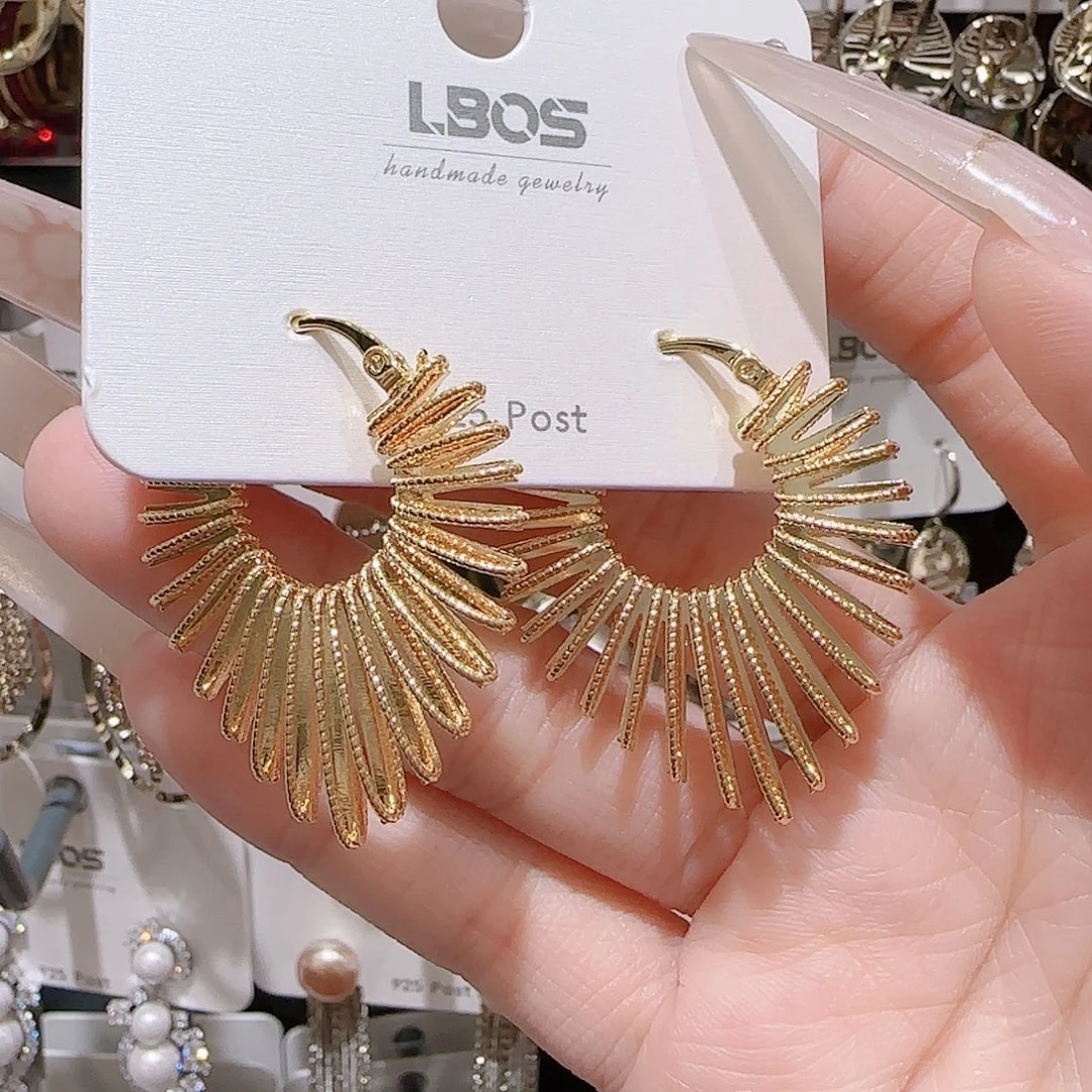 锆石铜合金925银耳环